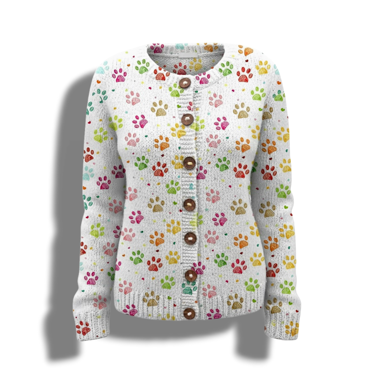 Leah - Kolorowy Kardigan W Kwiaty – Stylowy Przytulny Sweter Dzianinowy