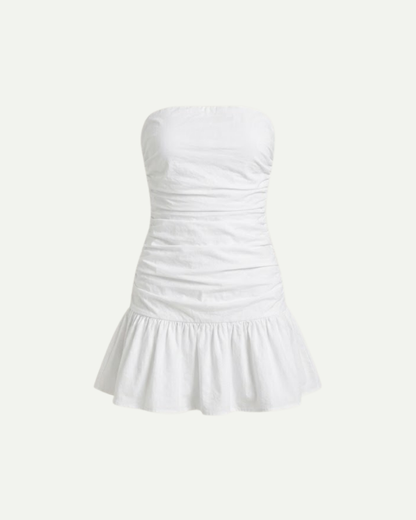 Dimity | Marielle – damska mini sukienka bez ramiączek – elegancka letnia sukienka wieczorowa