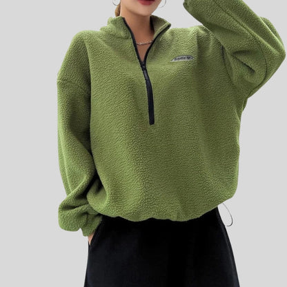 Gage | Sweter damski oversize z długim rękawem i stójką, dzianinowy