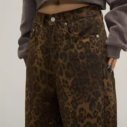 Riley - Stylowe drukowane baggy jeans dla kobiet