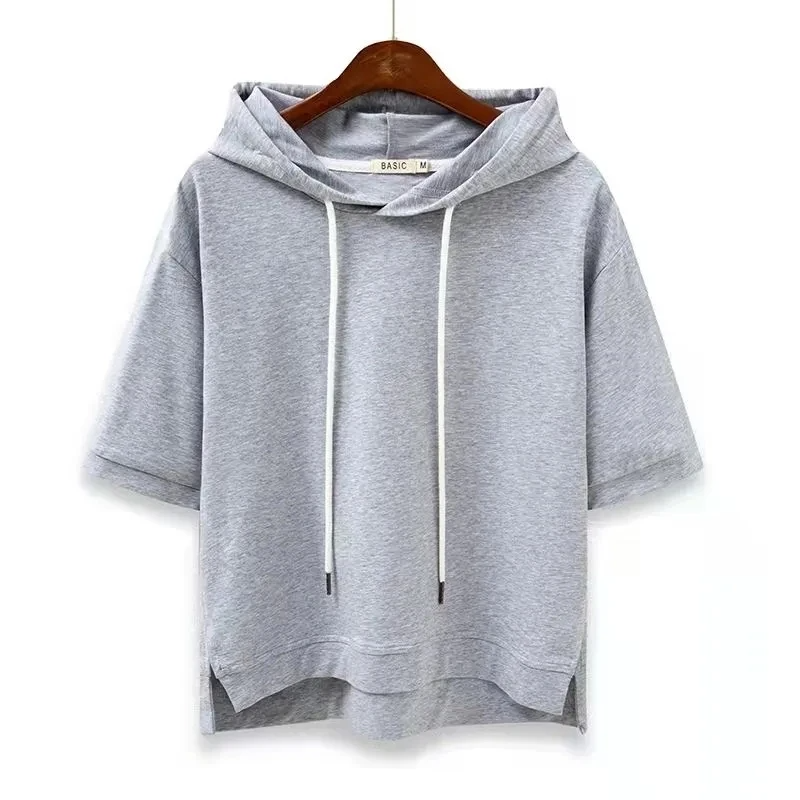 Eudora | Bluza damska z kapturem z krótkim rękawem, casualowa i lekka