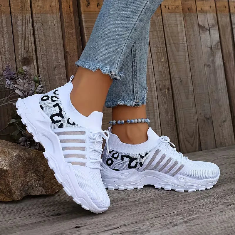 Mallory | sneakersy damskie niskie w panterkę, stylowe i casualowe obuwie
