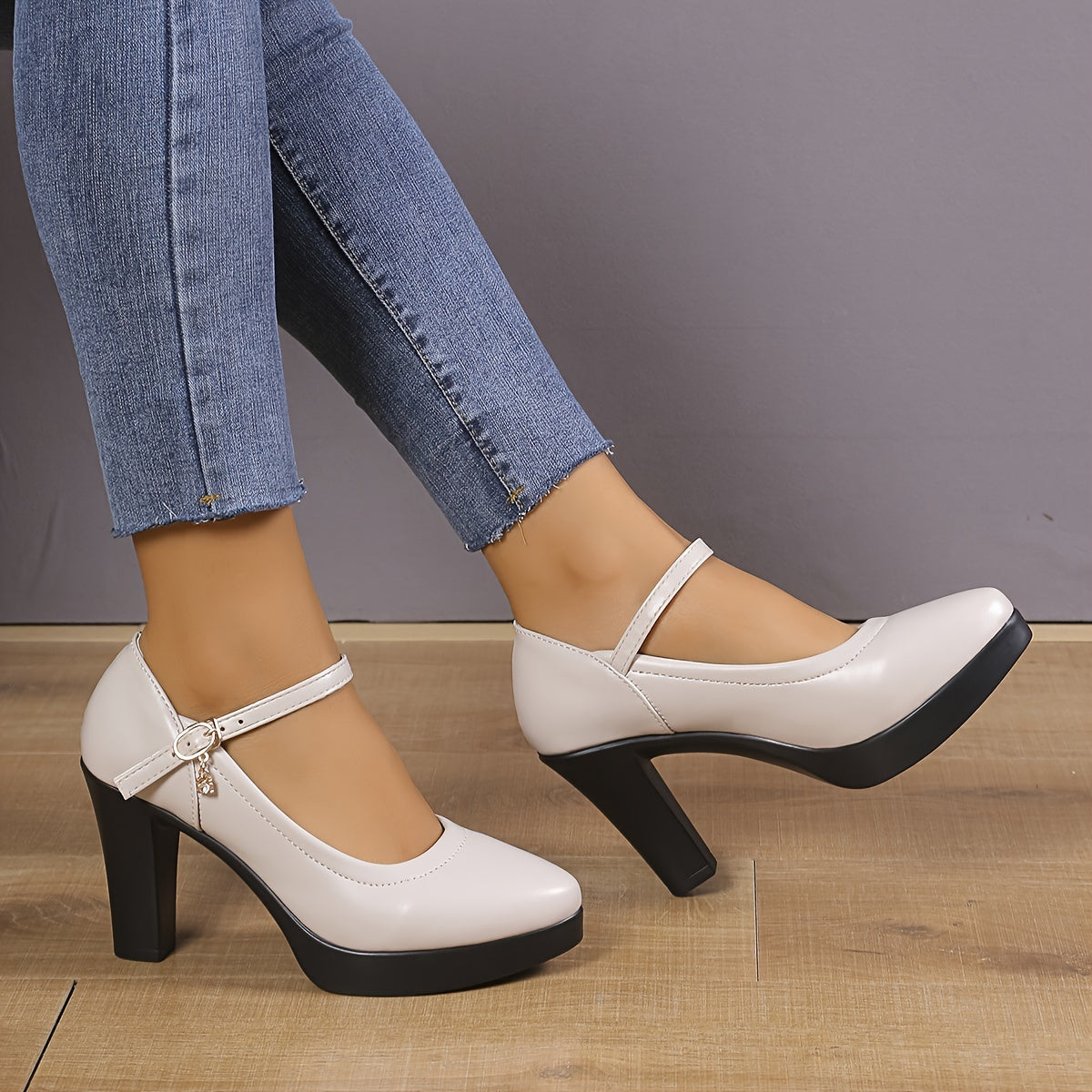 Dalia - Buty damska na platformie | Pasek w stylu Mary Jane