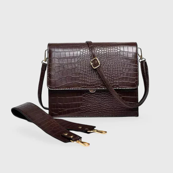 Carlene | Mała damska torebka crossbody ze skóry ekologicznej tłoczonej