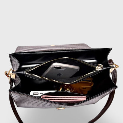 Carlene | Mała damska torebka crossbody ze skóry ekologicznej tłoczonej