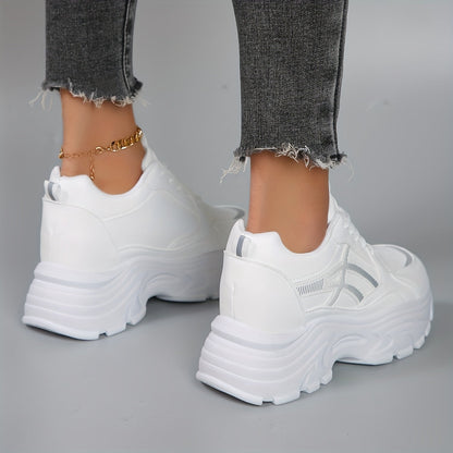 Seren - Damskie sportowe sneakersy na platformie