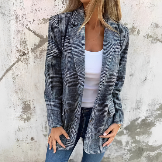 Callie - Damski formalny blezer w kratkę