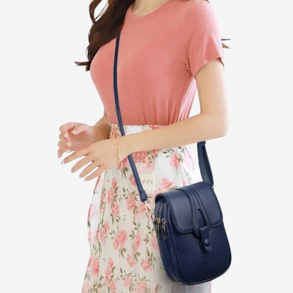 Alfreda - Torba crossbody z odpinanym paskiem i wieloma kieszeniami zapinanymi na zamek błyskawiczny