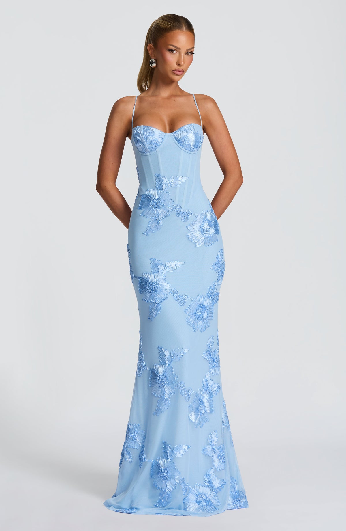 Karly | sukienka maxi damska elegancka na ramiączkach, idealna na wesele i lato