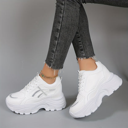 Seren - Damskie sportowe sneakersy na platformie