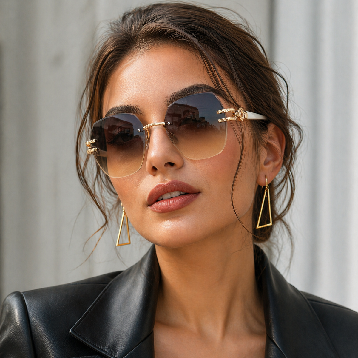 Emerald | Okulary przeciwsłoneczne FRESH LABEL Brooklyn styl streetwear