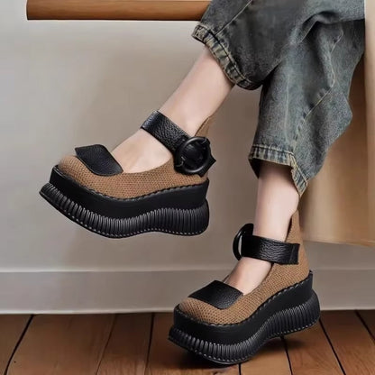 Arya | Buty damskie na wysokim obcasie, paski z klamrą, antypoślizgowa podeszwa