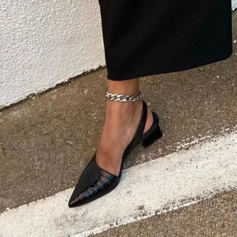 Boudicca - Eleganckie czółenka z miękką wkładką i niskim obcasem zapewniającym wsparcie