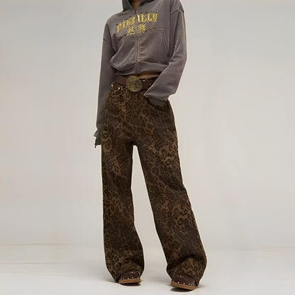 Riley - Stylowe drukowane baggy jeans dla kobiet