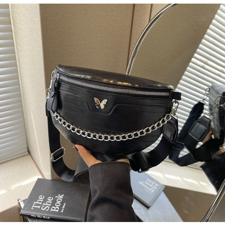 Edith | Damska torebka crossbody z łańcuszkiem, modna stylowa