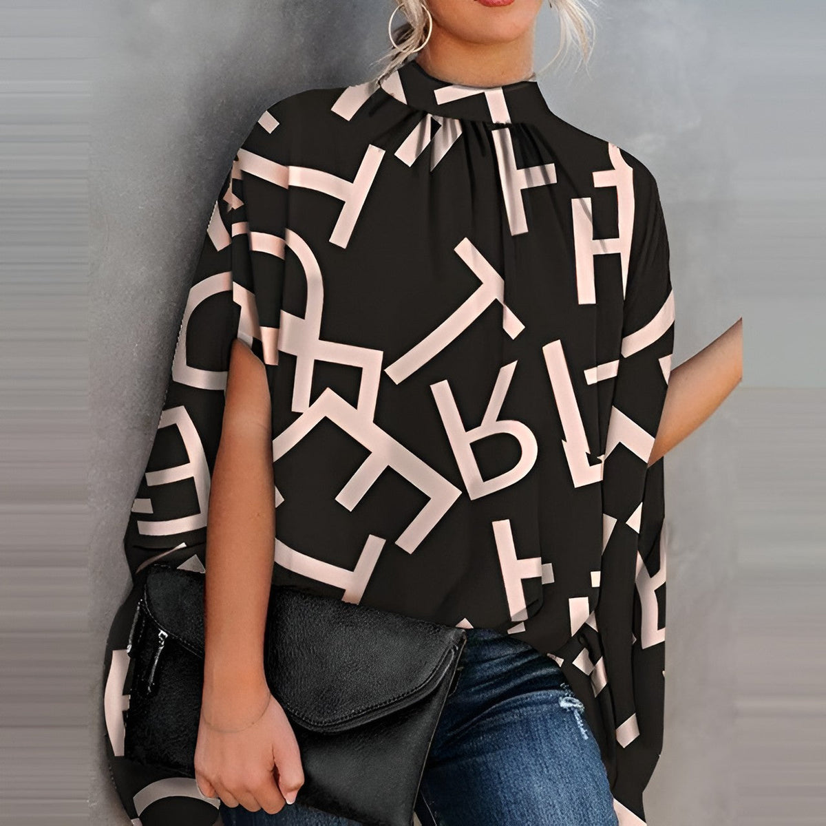 Madge | elegancka bluzka damska z artystycznym wzorem, casualowa i stylowa
