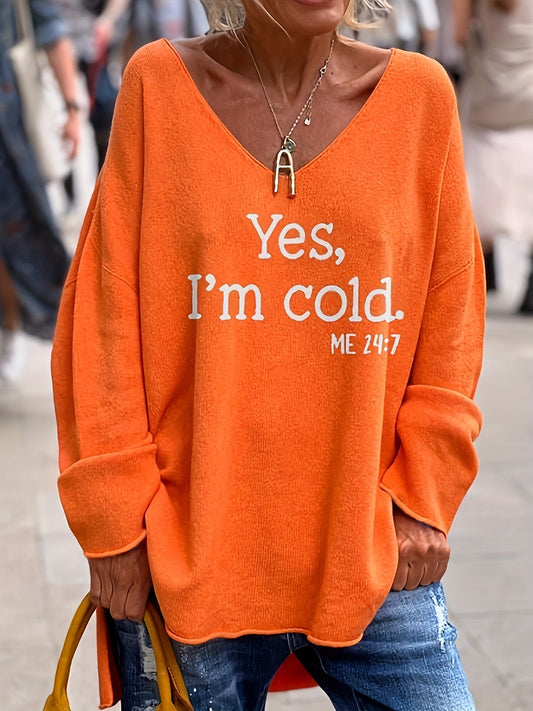 Esme - Casualowy damska sweter z grafiką
