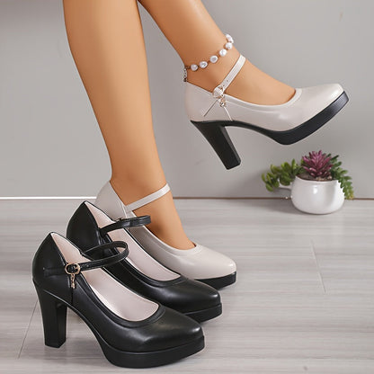 Dalia - Buty damska na platformie | Pasek w stylu Mary Jane
