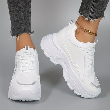 Seren - Damskie sportowe sneakersy na platformie