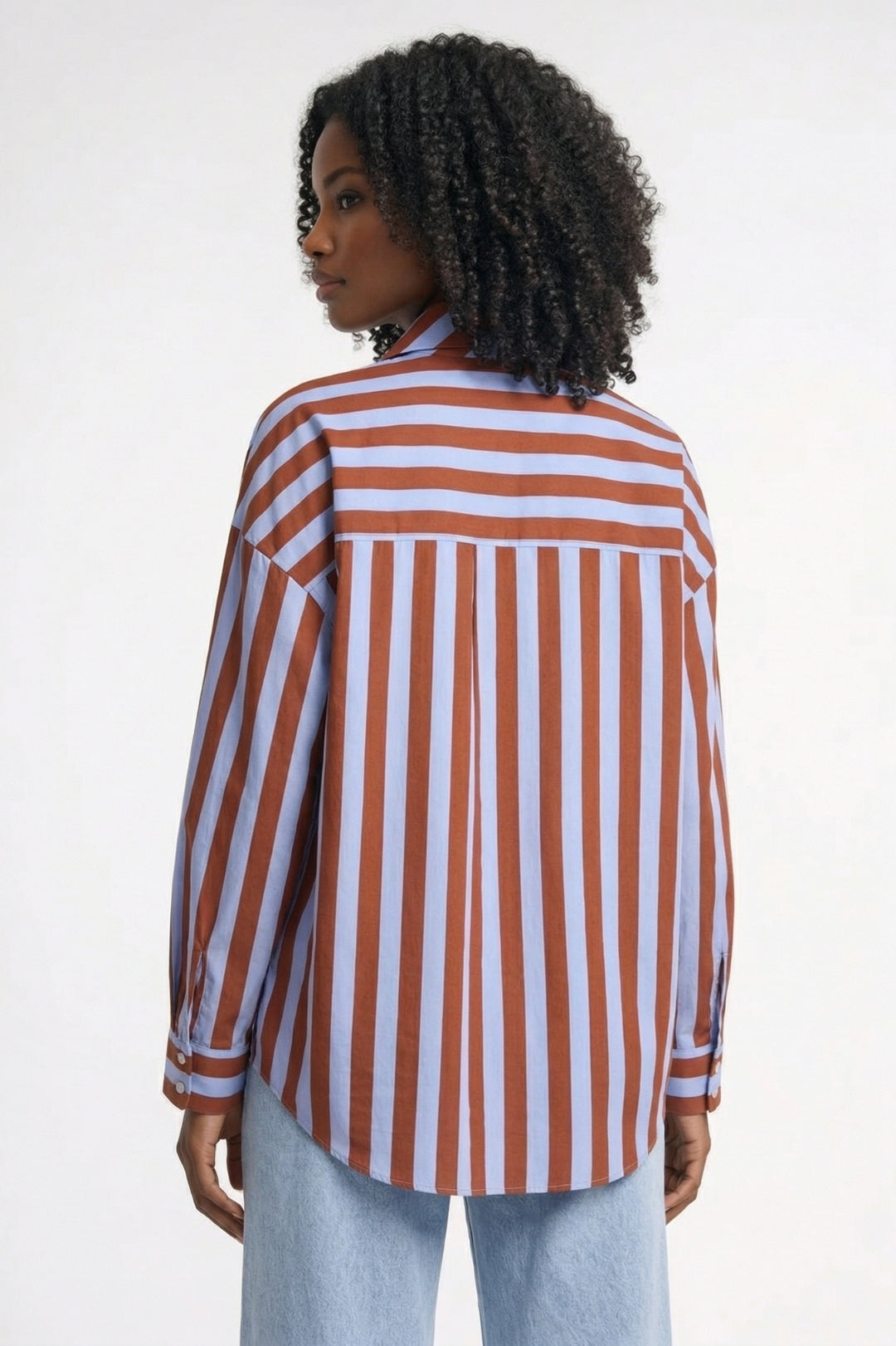 Laurie | bluzka damska w paski z wiązaniem i długim rękawem