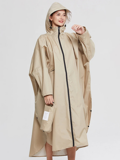 Millie - Damska Ponadgabarytowy Kurtka Przeciwdeszczowa | Z Kapturem