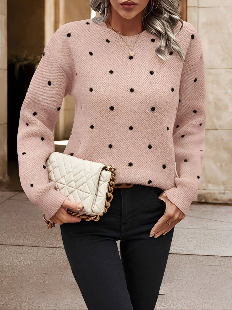 Patrice - Stylowy sweter w kropki dla kobiet