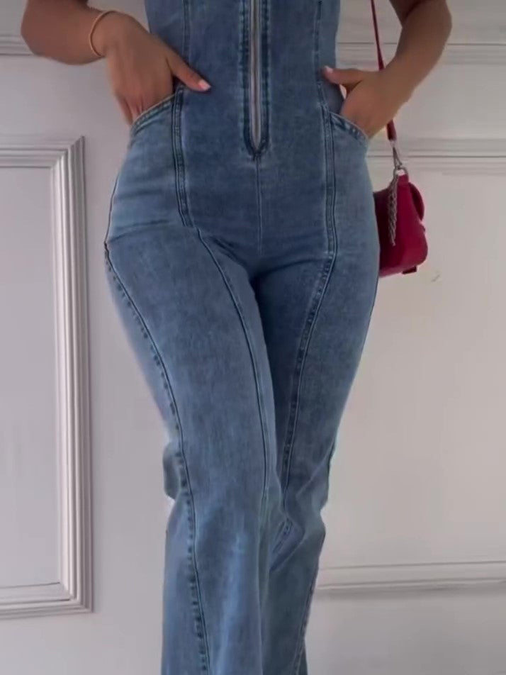 Rita | Stylowy damski kombinezon jeansowy, casualowy i modny fason