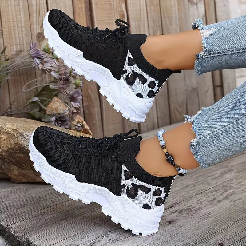 Mallory | sneakersy damskie niskie w panterkę, stylowe i casualowe obuwie