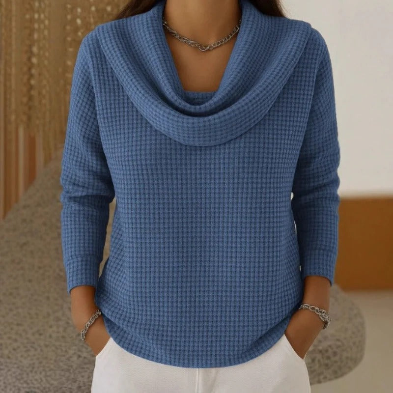 Amber | Ciepły damski sweter wafelowy