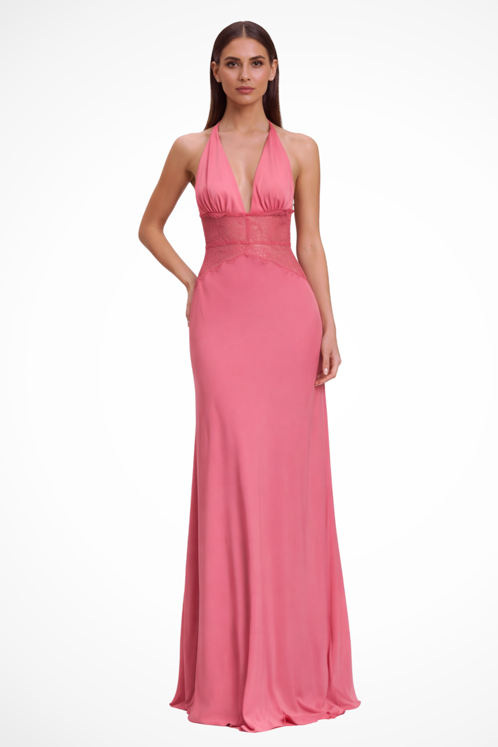 Agnieszka | Sukienka damska maxi | Elegancka, z odkrytymi plecami
