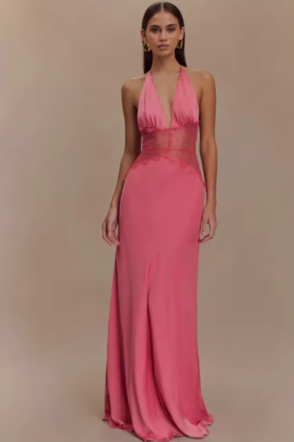 Agnieszka | Sukienka damska maxi | Elegancka, z odkrytymi plecami