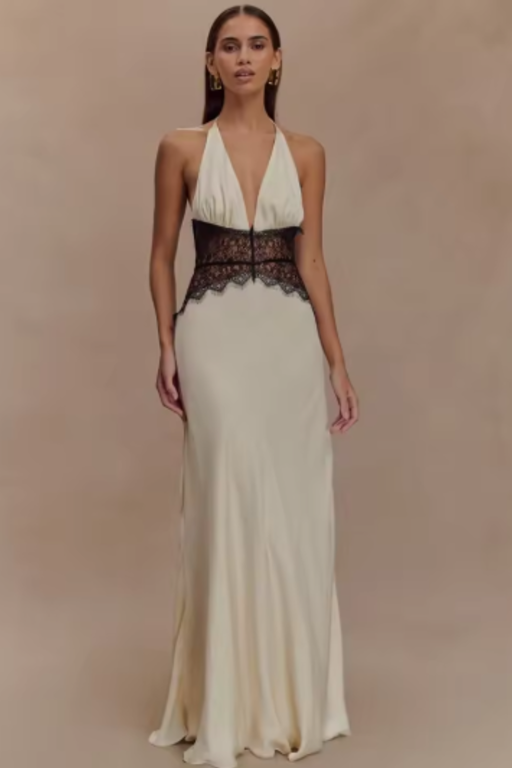 Agnieszka | Sukienka damska maxi | Elegancka, z odkrytymi plecami