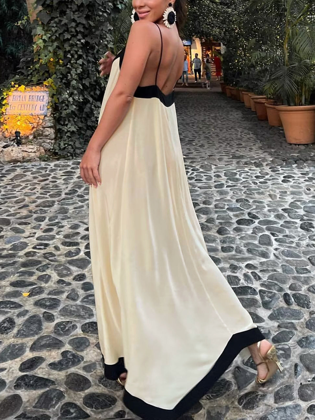 Celestia | Sukienka damska maxi typu slip w stylu old money