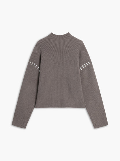 Viola – Duży sweter z wysokim kołnierzem