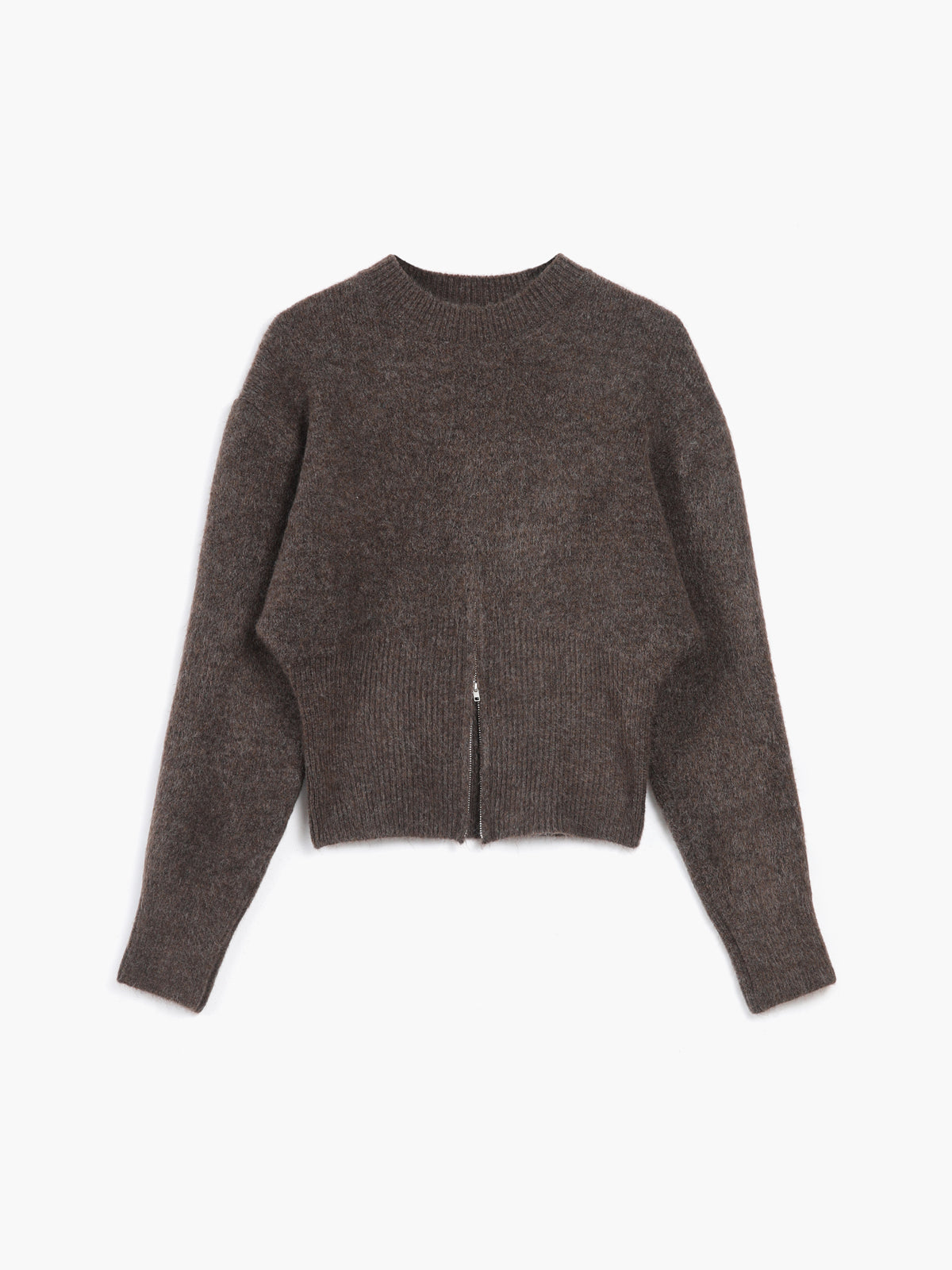 Edith | Damski sweter z półzamkiem i puszystą fakturą, wygodny i cozy fason