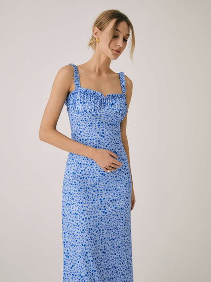 Karen | Damska sukienka midi CAMI w kwiatowy wzór w stylu boho