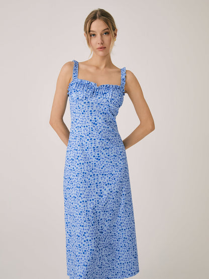 Karen | Damska sukienka midi CAMI w kwiatowy wzór w stylu boho