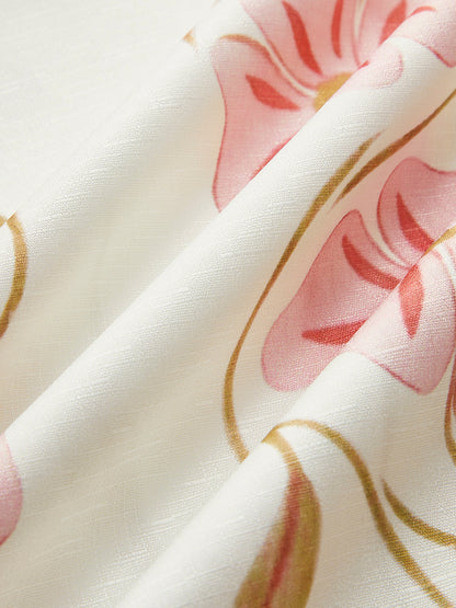 Julia | Sukienka krótka bez rękawów w romantyczny print, lekki fason