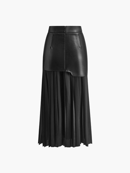 Barb | Asymetryczna damska spódnica maxi z patchworku