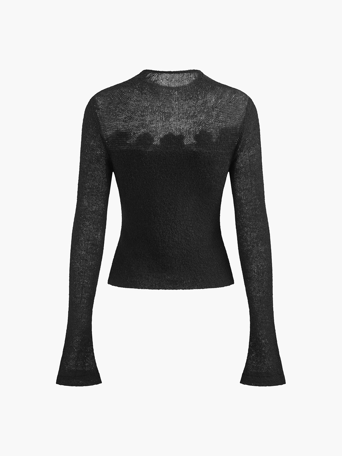 Madelaine | Damski miękki top dzianinowy z panelem 3D kwiatów