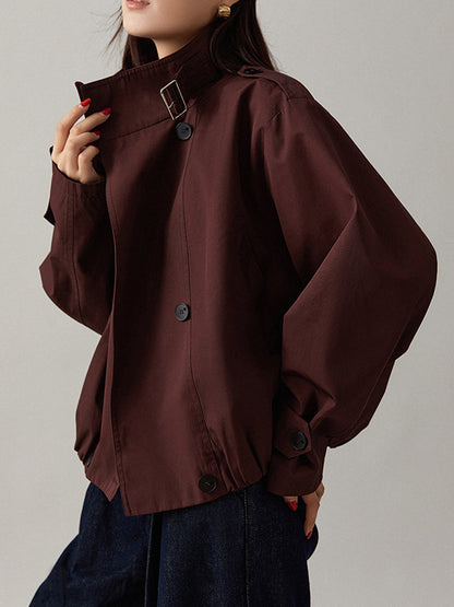 Sarah | Płaszcz damski typu trench vintage, luźny fason