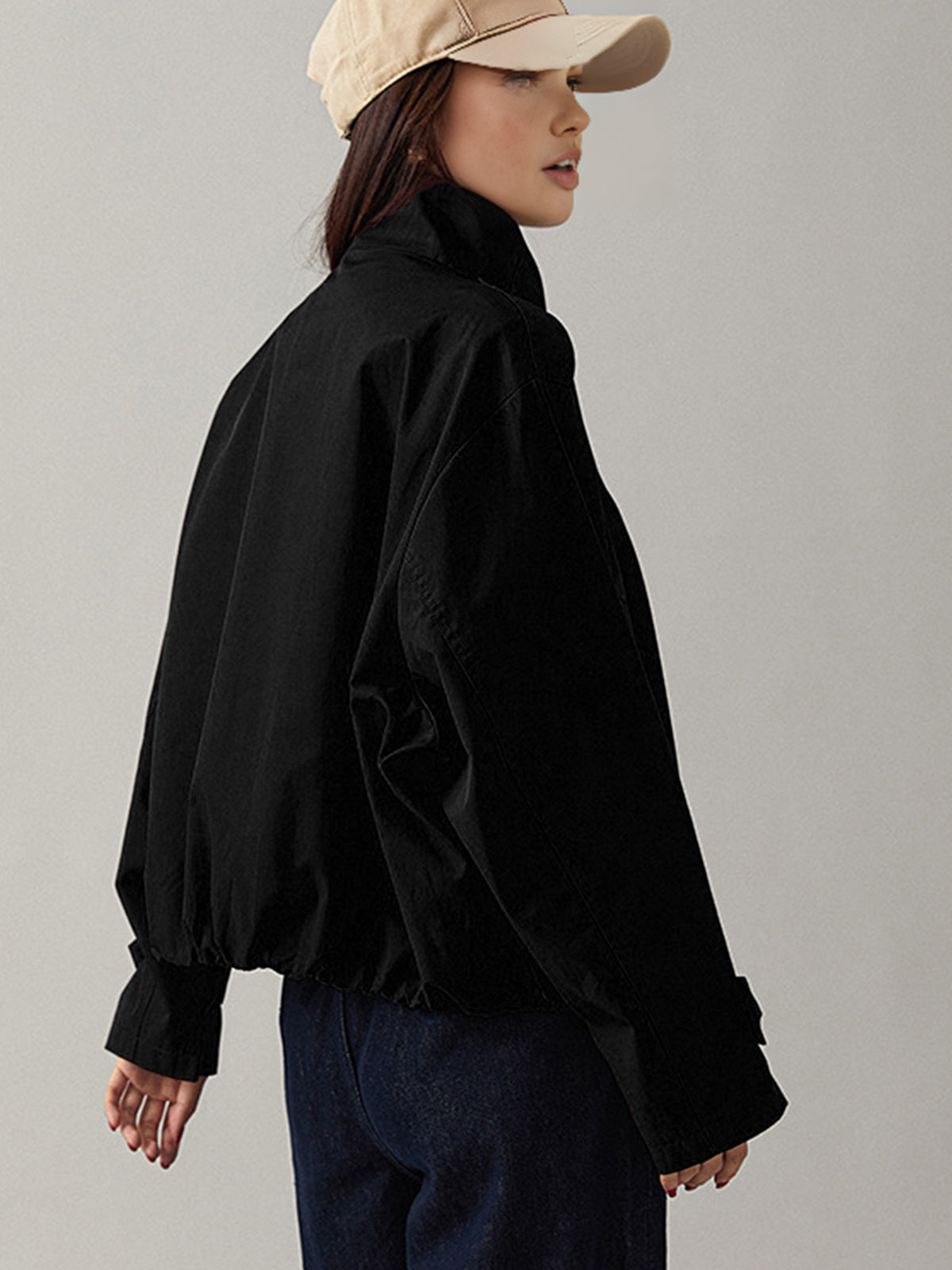 Sarah | Płaszcz damski typu trench vintage, luźny fason