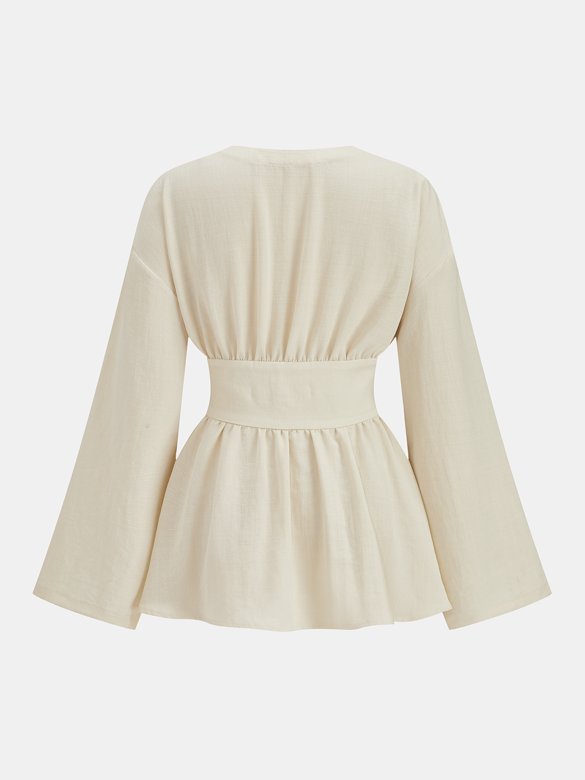 Karlene | Bluzka peplum z domieszką bawełny z podwójną klamrą