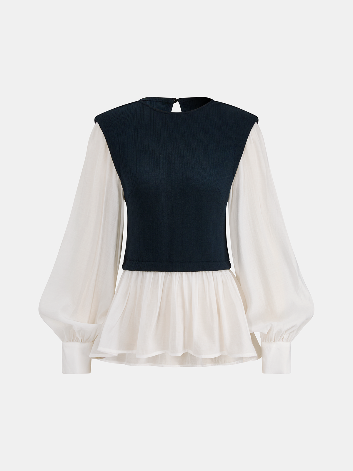 Harriet | Bluzka peplum w kolorowe bloky