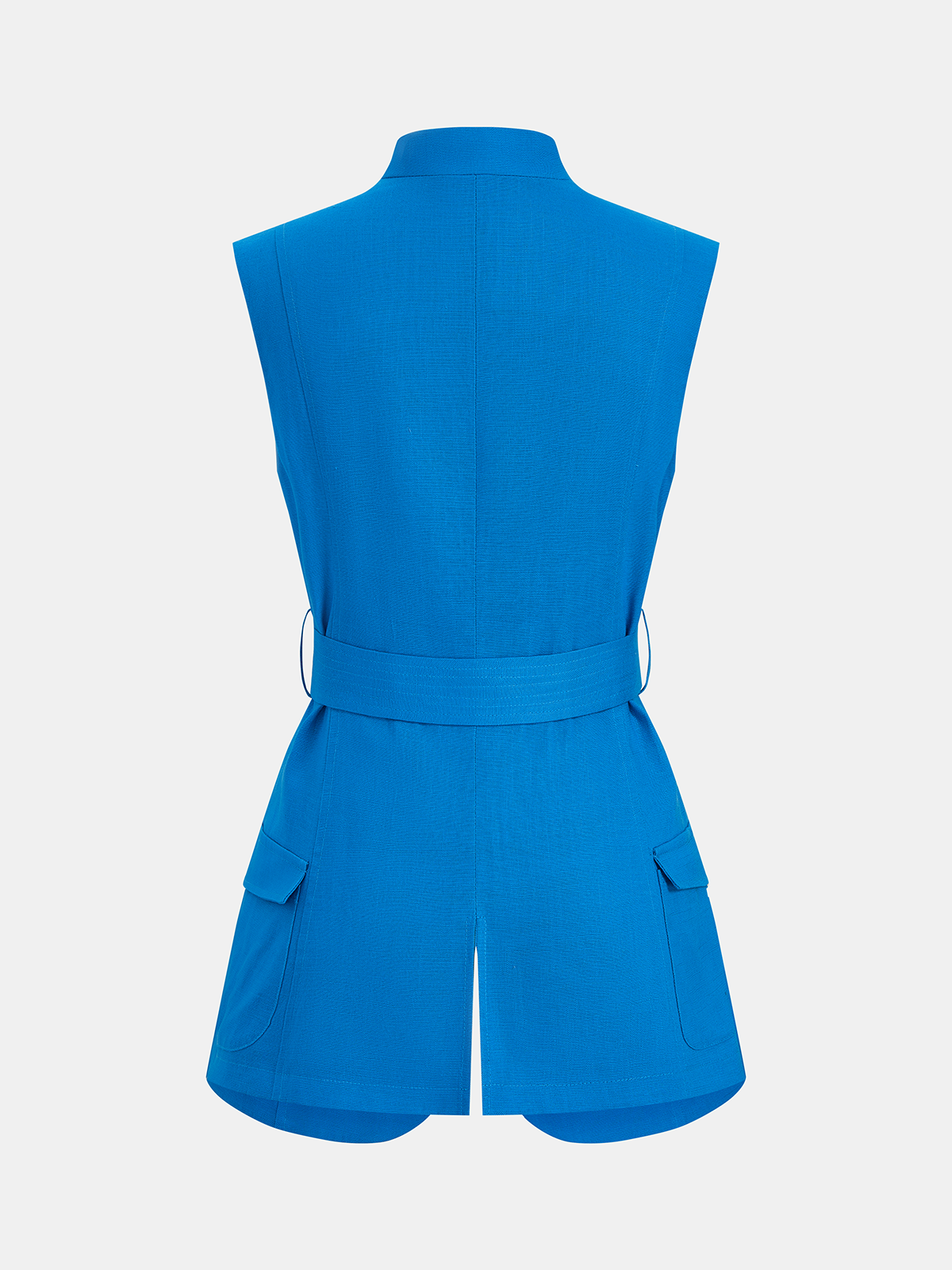 Ginny | Komplet damski bezrękawnik typu blazer i plisowane szorty