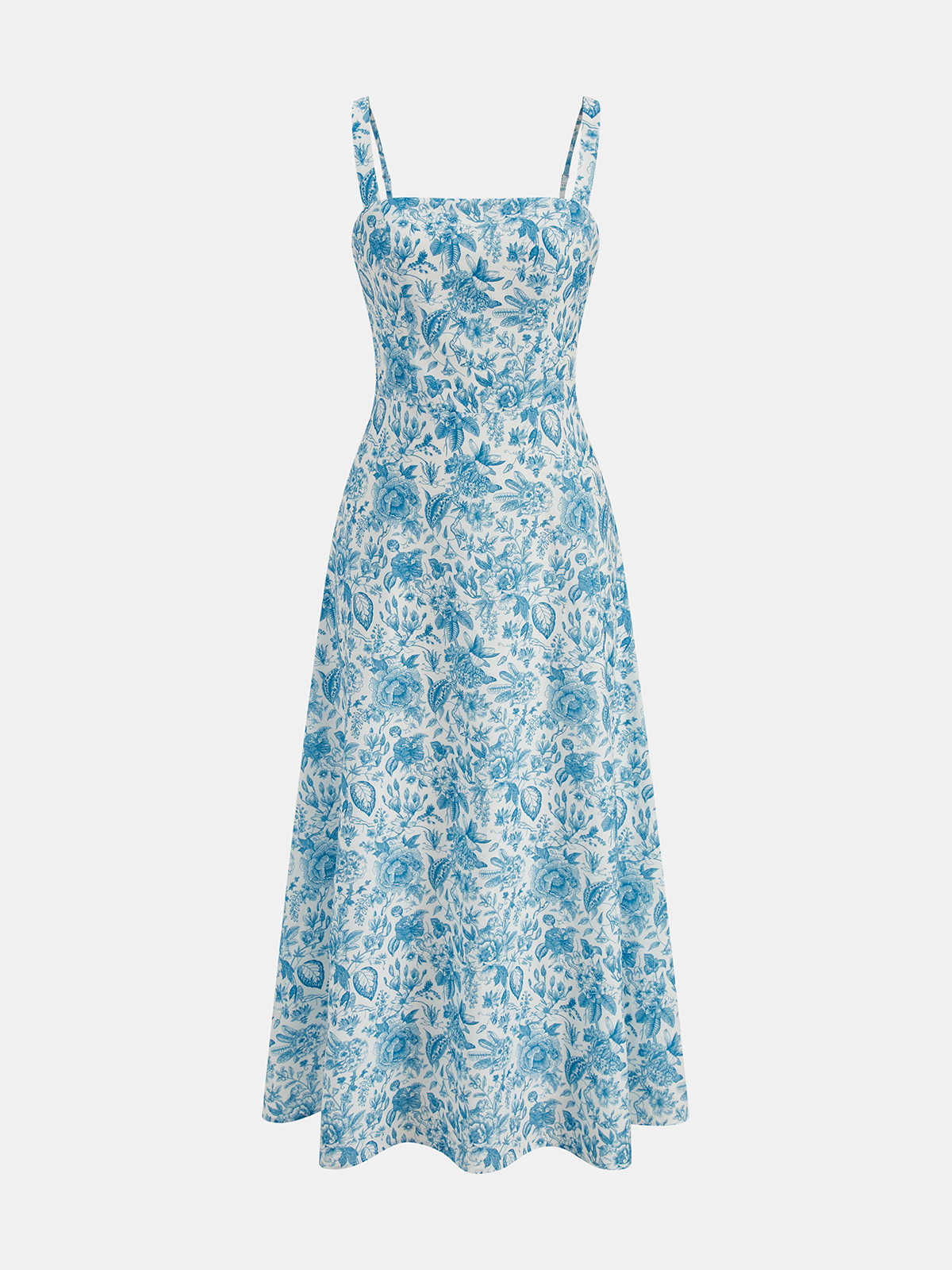Mandy | Sukienka maxi na ramiączkach w kwiatowy print, lekki fason