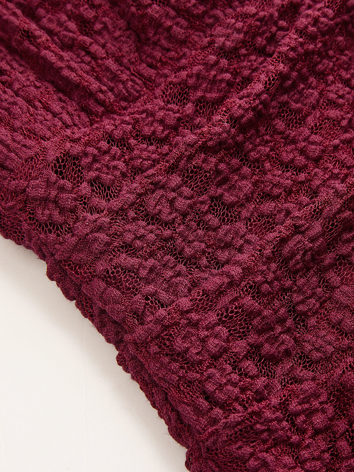 Madge | Sukienka mini z półprzezroczystej tkaniny o fakturowanej