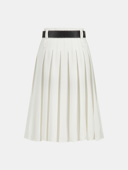 Tigerlily | Spódnica midi plisowana z paskiem w talii, elegancki fason