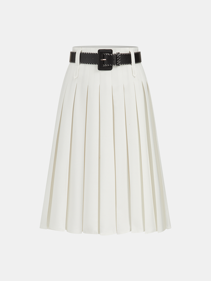 Tigerlily | Spódnica midi plisowana z paskiem w talii, elegancki fason