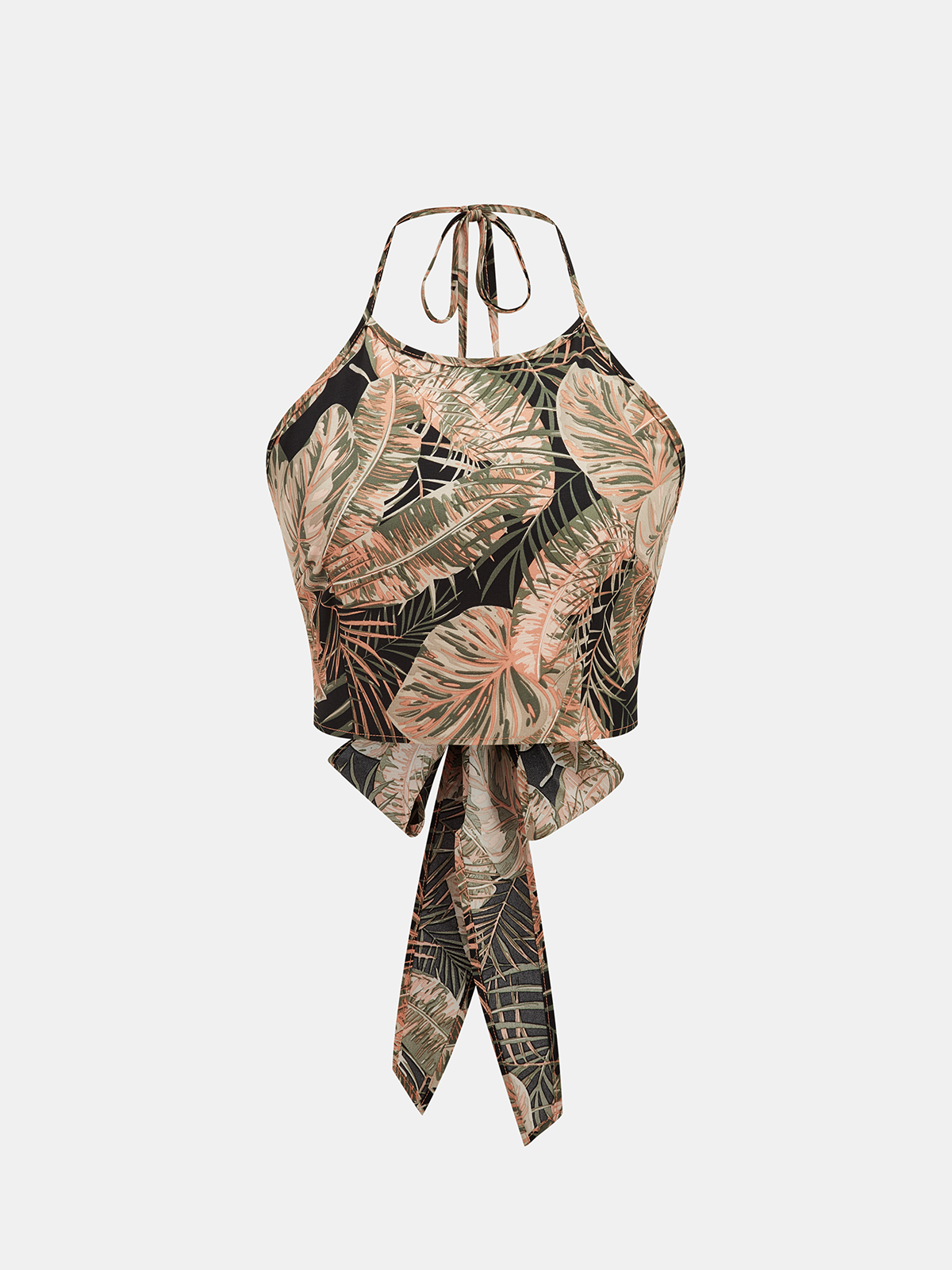 Angella | Komplet damski z topem halter crop i szortami